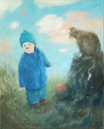 "Cat boy" Oil  76x58cm
