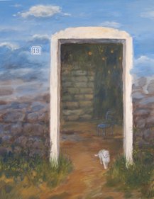 Door Azores  oil 57x74 cm