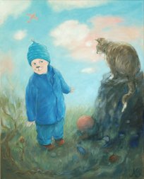 "Cat boy" Oil  76x58cm